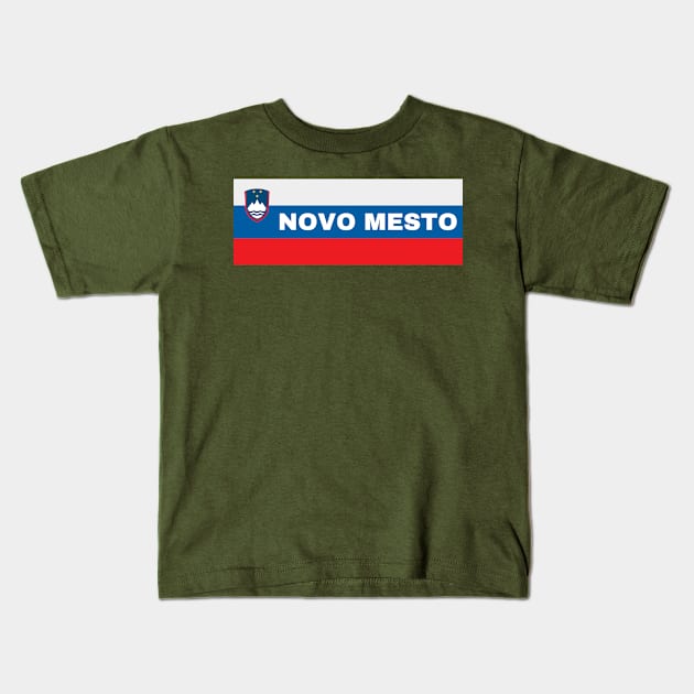 Novo Mesto City in Slovenian Flag Kids T-Shirt by aybe7elf